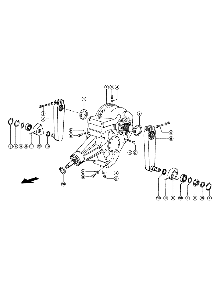 Схема запчастей Case IH 110 - (005) - MAIN GEARBOX (03) - DRIVES