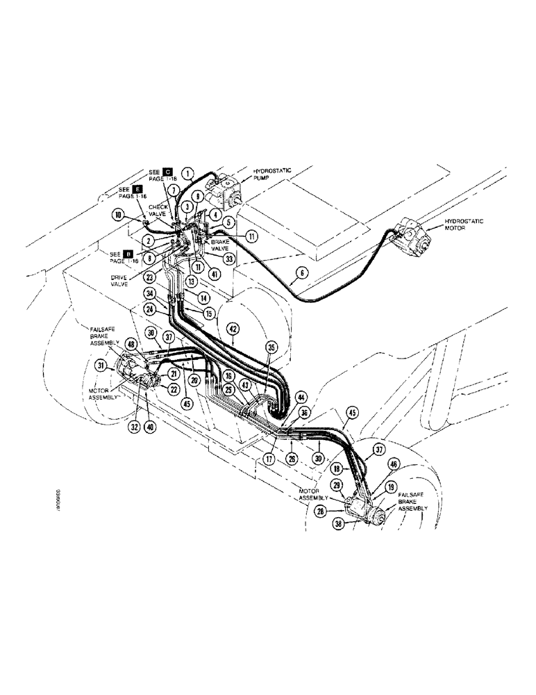 Схема запчастей Case IH 1670 - (1-20) - PICTORIAL INDEX, REAR WHEEL DRIVE AND BRAKE SYSTEM (00) - PICTORIAL INDEX