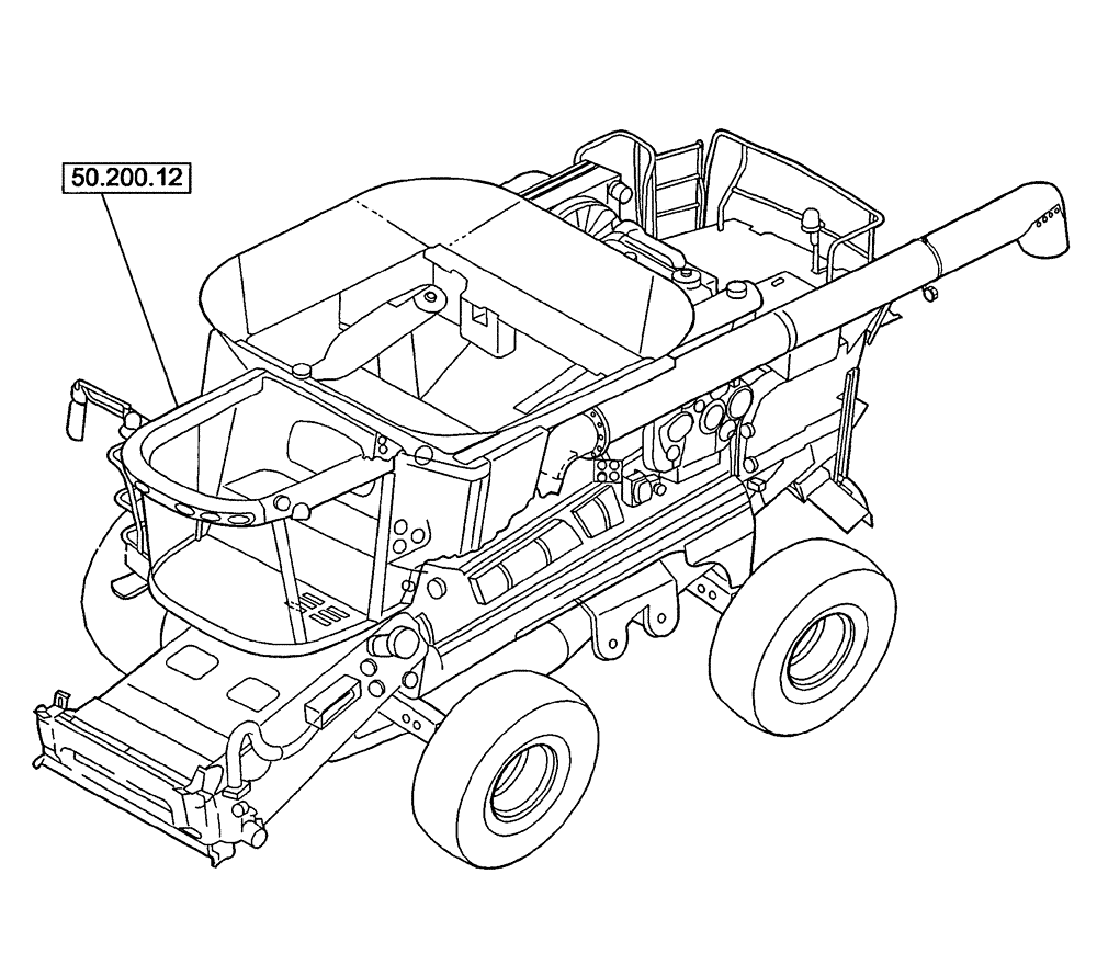Схема запчастей Case IH 8120 - (00.000.50) - PICTORIAL INDEX - CAB CLIMATE CONTROL (00) - GENERAL & PICTORIAL INDEX