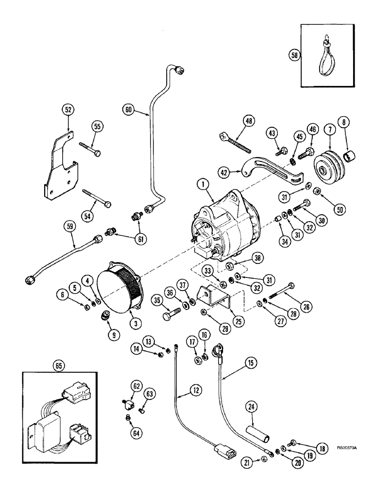 Схема запчастей Case IH 1680 - (4-68) - ALTERNATOR CONVERSION KIT, MOTOROLA TO BOSCH (06) - ELECTRICAL