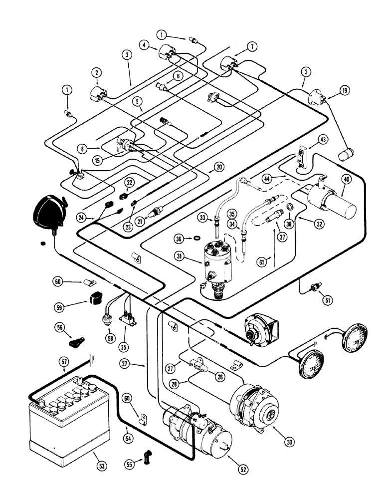 Схема запчастей Case IH M570 - (030) - ELECTRICAL EQUIPMENT AND WIRING, (159) SPARK IGNITION ENGINE (04) - ELECTRICAL SYSTEMS