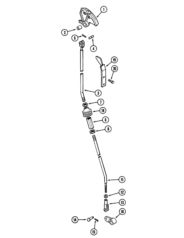 Схема запчастей Case IH 1896 - (6-158) - POWER SHIFT TRANSMISSION, PARK LOCK CONTROL (06) - POWER TRAIN