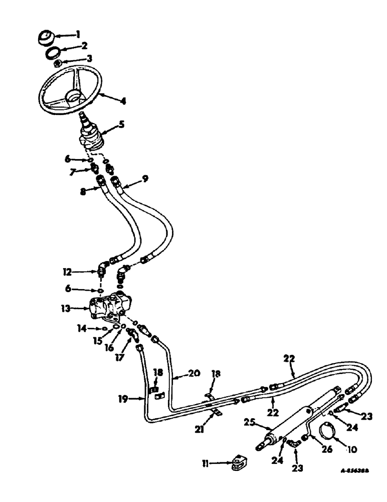 Схема запчастей Case IH 4166 - (10-05) - HYDRAULICS, POWER STEERING (07) - HYDRAULICS