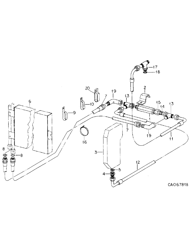 Схема запчастей Case IH 3388 - (10-08) - HYDRAULICS, OIL COOLER CONNECTIONS (07) - HYDRAULICS