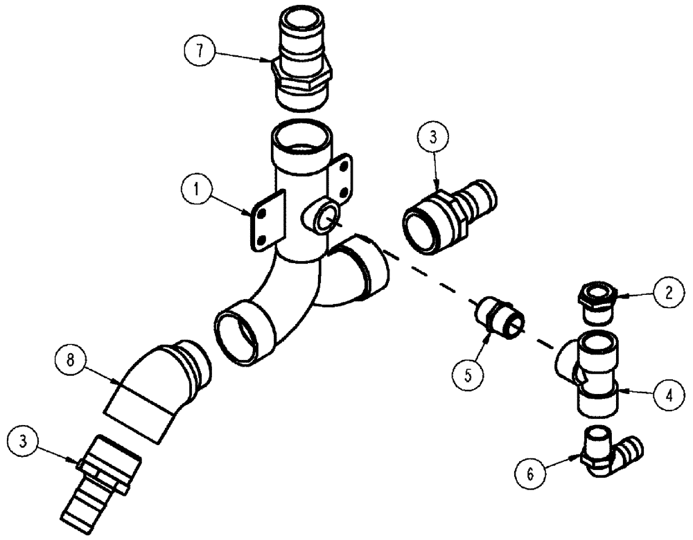 Схема запчастей Case IH SPX3310 - (09-029) - MANIFOLD GROUP, 5 SECTION Liquid Plumbing