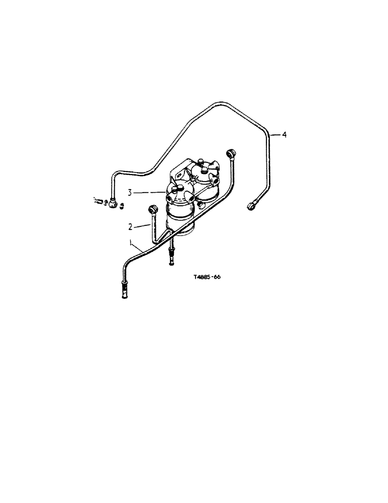 Схема запчастей Case IH 444 - (6-64) - FUEL FILTER AGGLOMERATOR ATTACHMENT, KEY TO UNITS (03) - FUEL SYSTEM