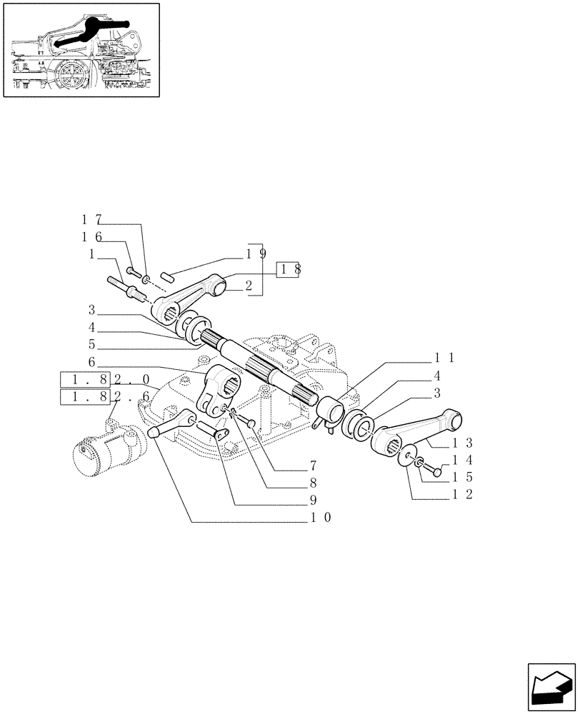 Схема запчастей Case IH JX1095N - (1.82.8) - SHAFT AND IDLER UNIT (07) - HYDRAULIC SYSTEM