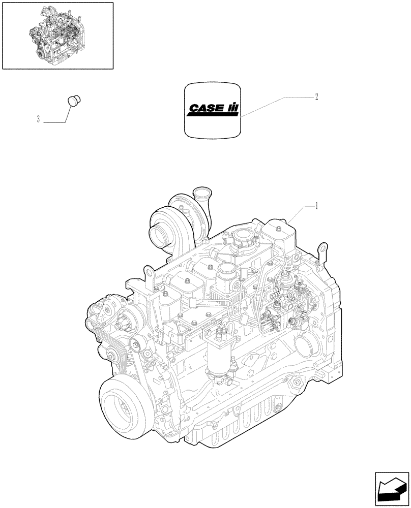 Схема запчастей Case IH MXU115 - (0.02.1/02) - ENGINE (01) - ENGINE