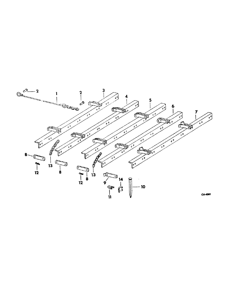 Схема запчастей Case IH 468 - (A-16) - PEG TOOTH SECTION 