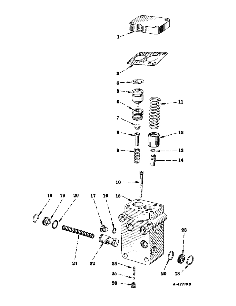 Схема запчастей Case IH 230 - (268) - HYDRAULIC SYSTEM, REGULATOR SAFETY AND FLOW CONTROL VALVE (07) - HYDRAULIC SYSTEM