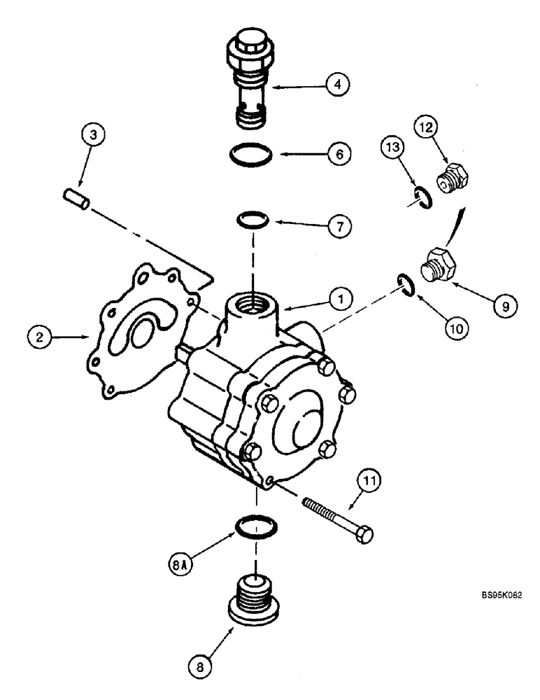 Схема запчастей Case IH 2166 - (6-28) - HYDROSTATIC PUMP ASSEMBLY, CHARGE PUMP, RICE COMBINE (03) - POWER TRAIN