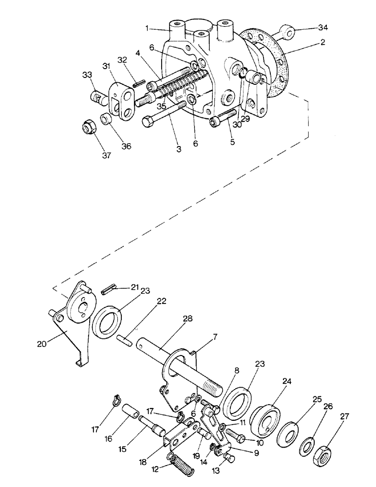 Схема запчастей Case IH 1690 - (K12-1) - CONTROL HOUSING (07) - HYDRAULICS