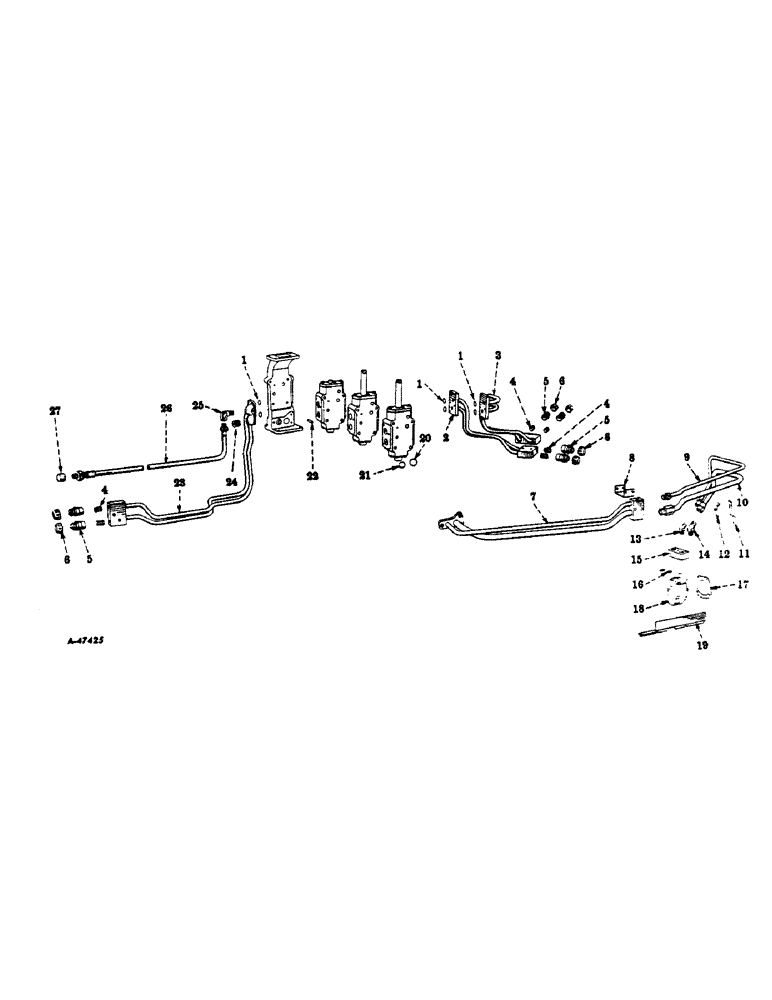 Схема запчастей Case IH 300 - (260) - HYDRAULIC SYSTEM, HYDRA-TOUCH SYSTEM, HYDRAULIC PUMP, TUBES AND CONNECTIONS (07) - HYDRAULIC SYSTEM