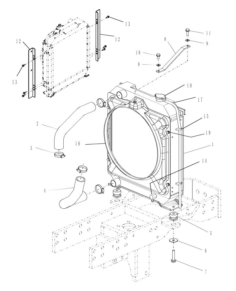 Схема запчастей Case IH DX33 - (02.01) - RADIATOR (02) - ENGINE EQUIPMENT