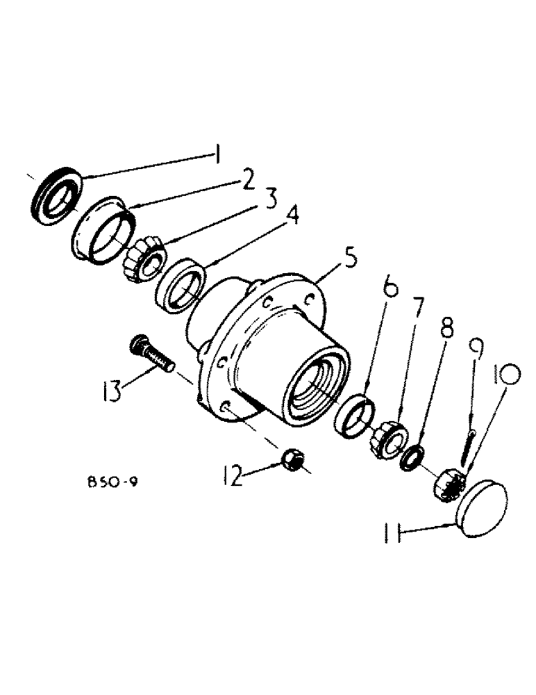 Схема запчастей Case IH 385 - (14-03) - SUSPENSION, FRONT WHEEL HUB, BEARING AND CAP, ADJUSTABLE FRONT AXLE, STRAIGHT Suspension