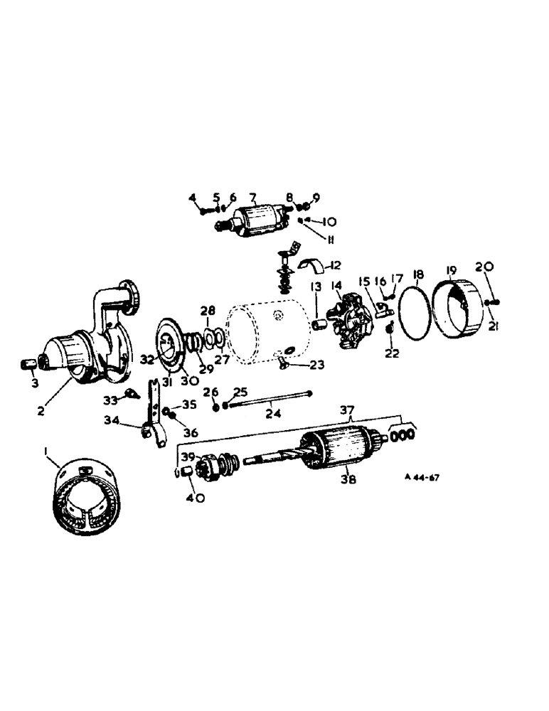 Схема запчастей Case IH 2300 - (3-15) - ELECTRICAL, STARTER MOTOR, DIESEL (06) - ELECTRICAL SYSTEMS