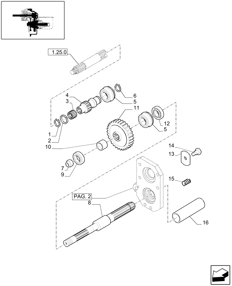 Схема запчастей Case IH JX1085C - (1.80.1[01]) - POWER TAKE-OFF (540 RPM) (07) - HYDRAULIC SYSTEM