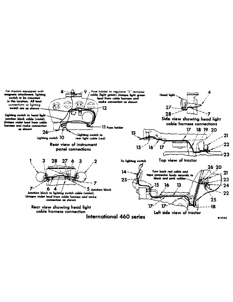 Схема запчастей Case IH 460 - (091) - ELECTRICAL SYSTEM, ELECTRIC LIGHTING, INTERNATIONAL 460 SERIES EXCEPT WHEATLAND SPECIAL TRACTORS (06) - ELECTRICAL SYSTEMS