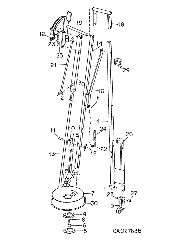 Схема запчастей Case IH 400 - (A-031) - HYDRAULIC MARKER ATTACHMENT, FOR 6 ROW WIDE AND 8 ROW NARROW 