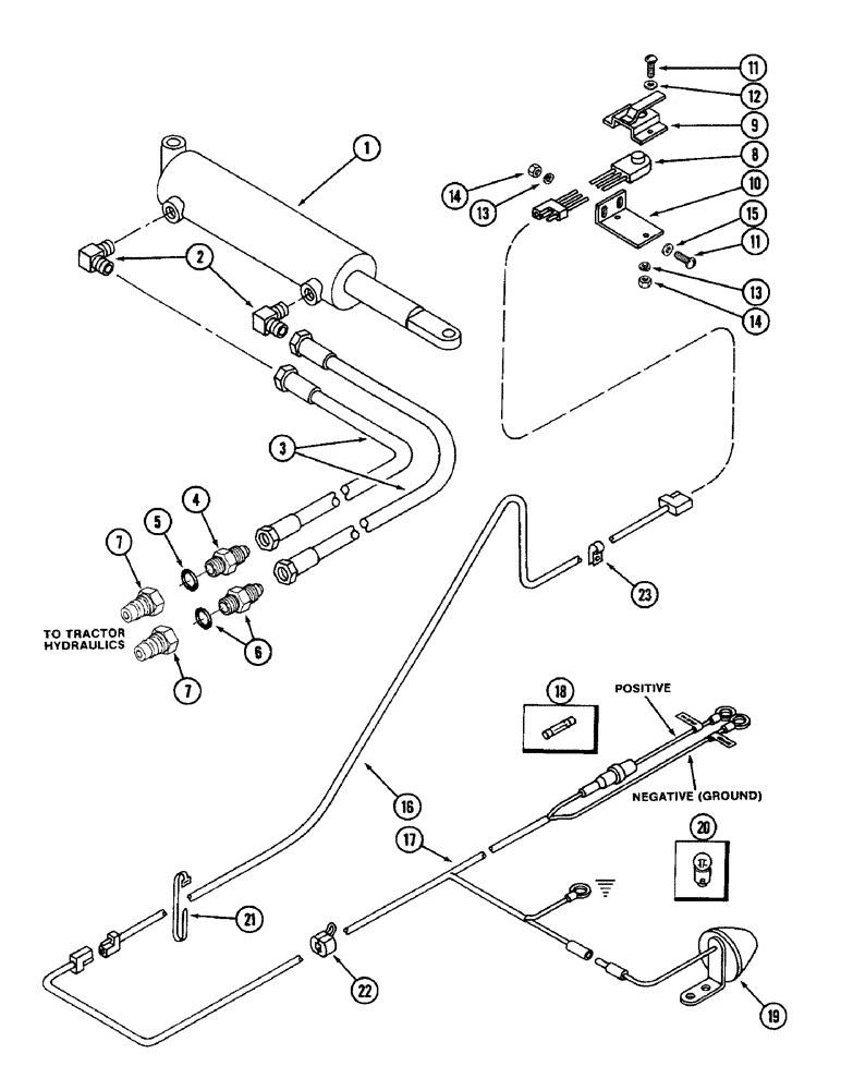 Схема запчастей Case IH 3440 - (18) - HYDRAULIC TWINE TIE SYSTEM 