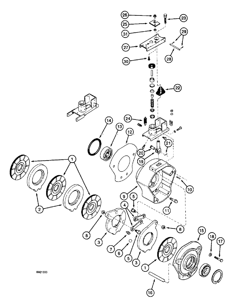 Схема запчастей Case IH 2055 - (7-06) - MASTER BRAKES (5.1) - BRAKES