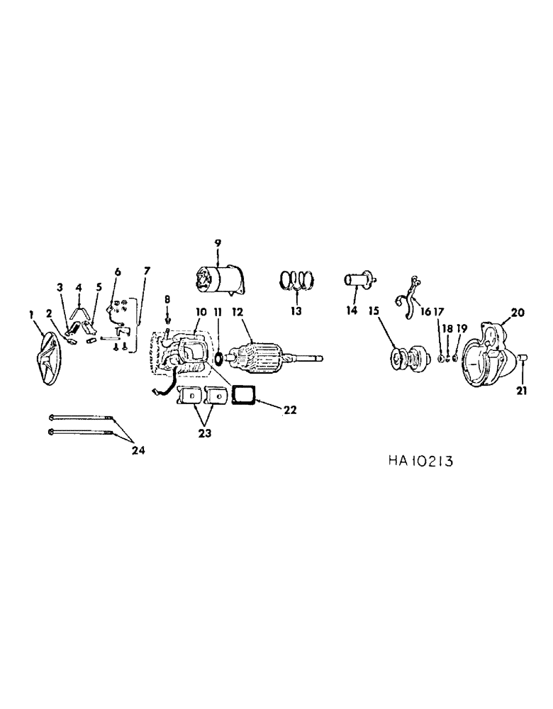 Схема запчастей Case IH 4000 - (08-23) - ELECTRICAL, STARTING MOTOR, DELCO REMY C-232 GAS ENGINE (06) - ELECTRICAL