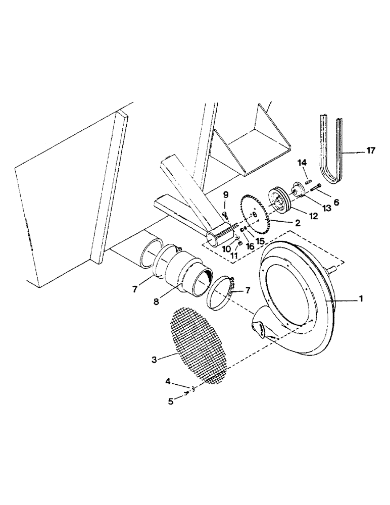 Схема запчастей Case IH 1802 - (38) - MODEL AS1002 BLOWER MOUNTING 