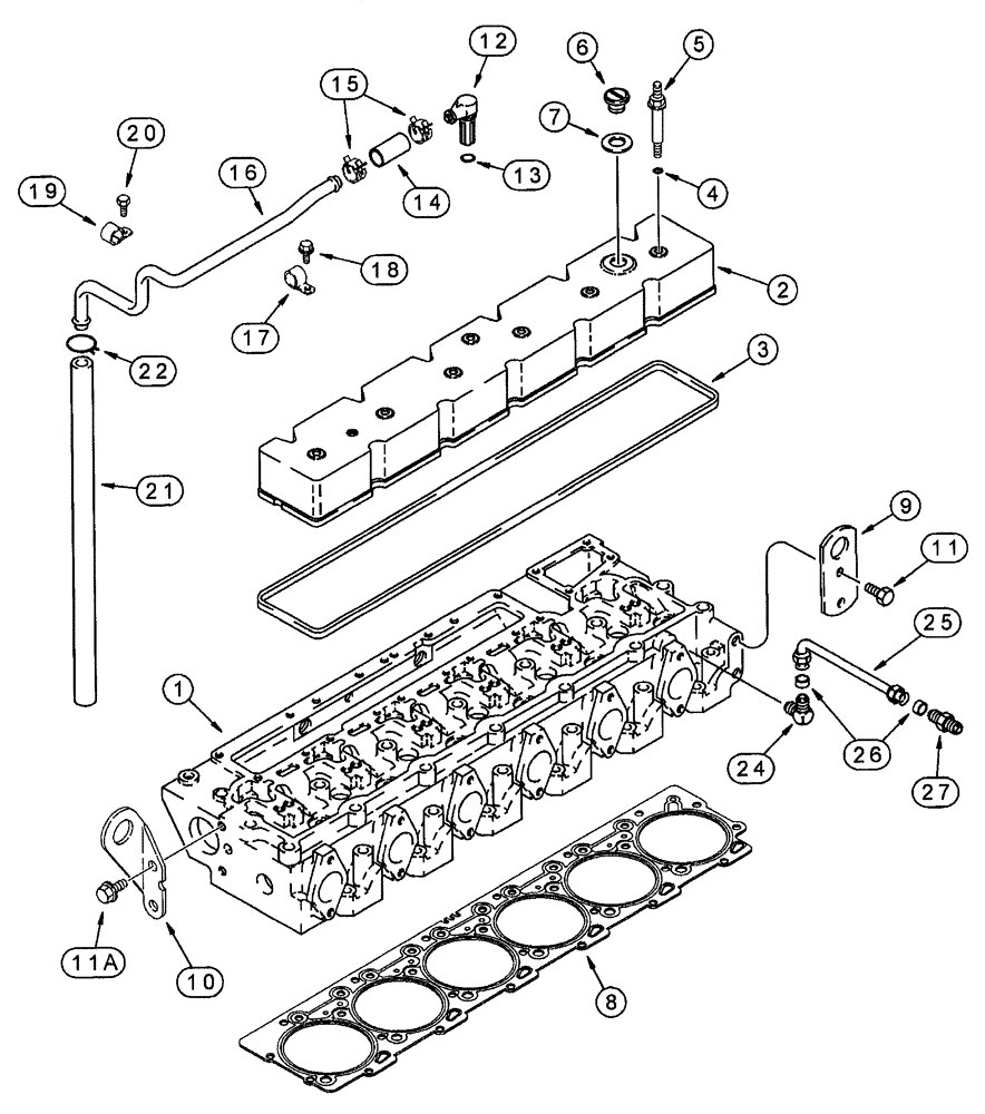 Схема запчастей Case IH SPX4260 - (048) - CYLINDER HEAD COVER (10) - ENGINE