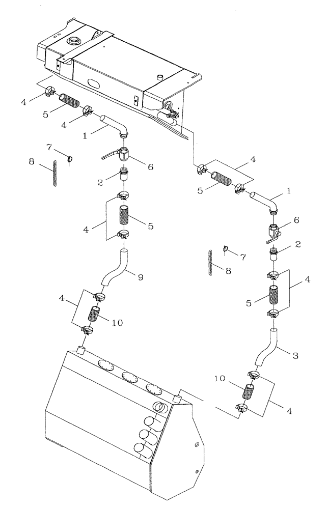 Схема запчастей Case IH 7700 - (B06[01]) - HYDRAULIC SUCTION LINES Hydraulic Components & Circuits