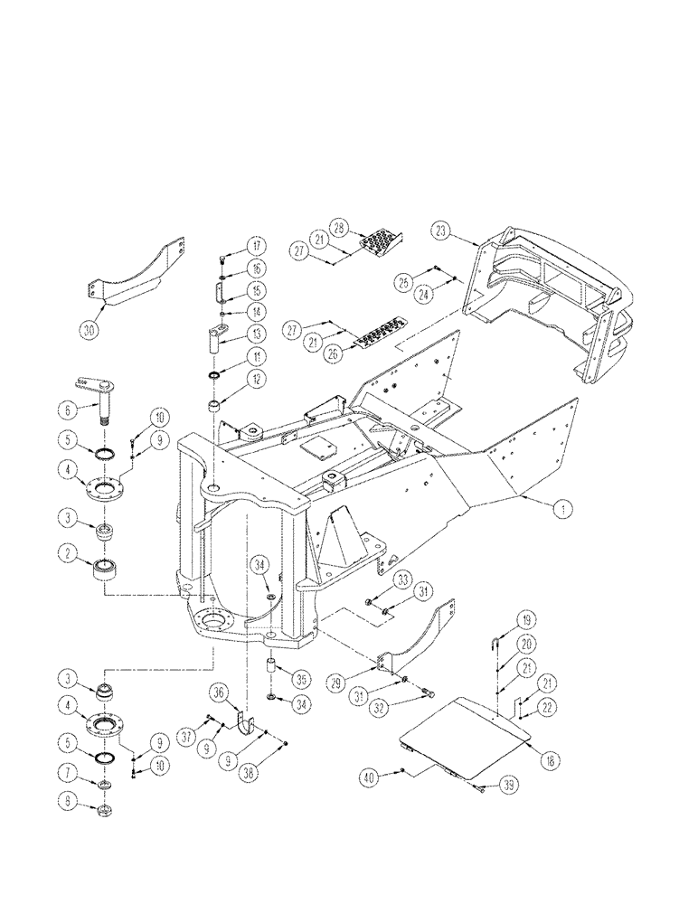 Схема запчастей Case IH STX325 - (09-30) - FRONT FRAME ACCUSTEER TRACTOR (09) - CHASSIS/ATTACHMENTS