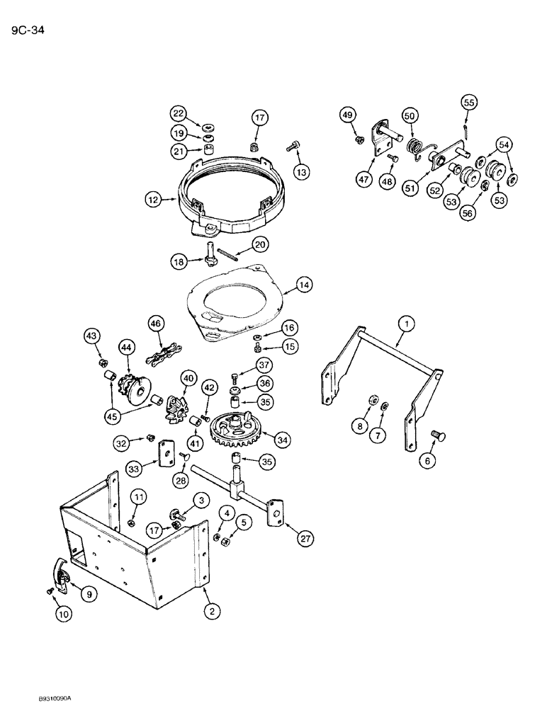 Схема запчастей Case IH 950 - (9C-34) - PLATE PLANTING UNIT, SEED GROWERS SPECIAL (09) - CHASSIS/ATTACHMENTS