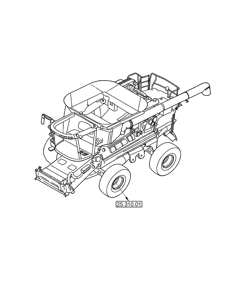 Схема запчастей Case IH 2588 - (25.000.00) - SECTION INDEX - FRONT MECHANICAL DRIVE (25) - FRONT AXLE SYSTEM