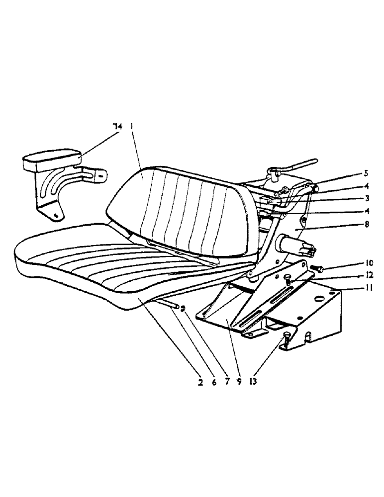 Схема запчастей Case IH 1200 - (105) - SEAT AND SUSPENSION (12) - CHASSIS