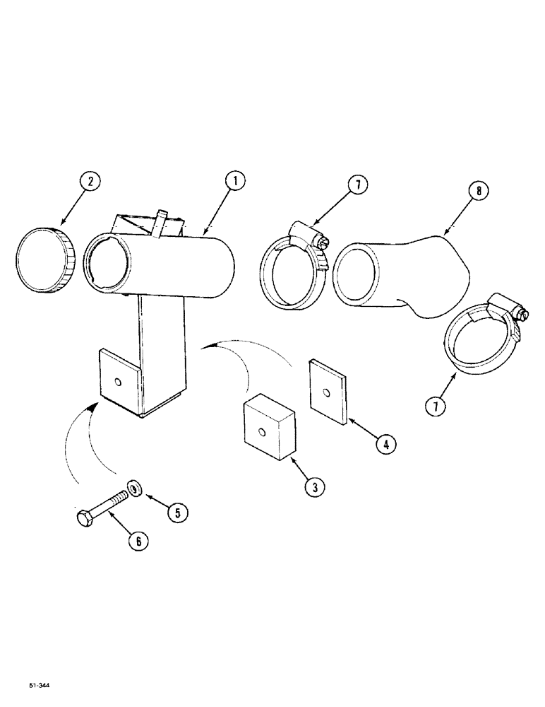 Схема запчастей Case IH 5150 - (3-08) - FUEL TANK FILLER AND SENDER (03) - FUEL SYSTEM