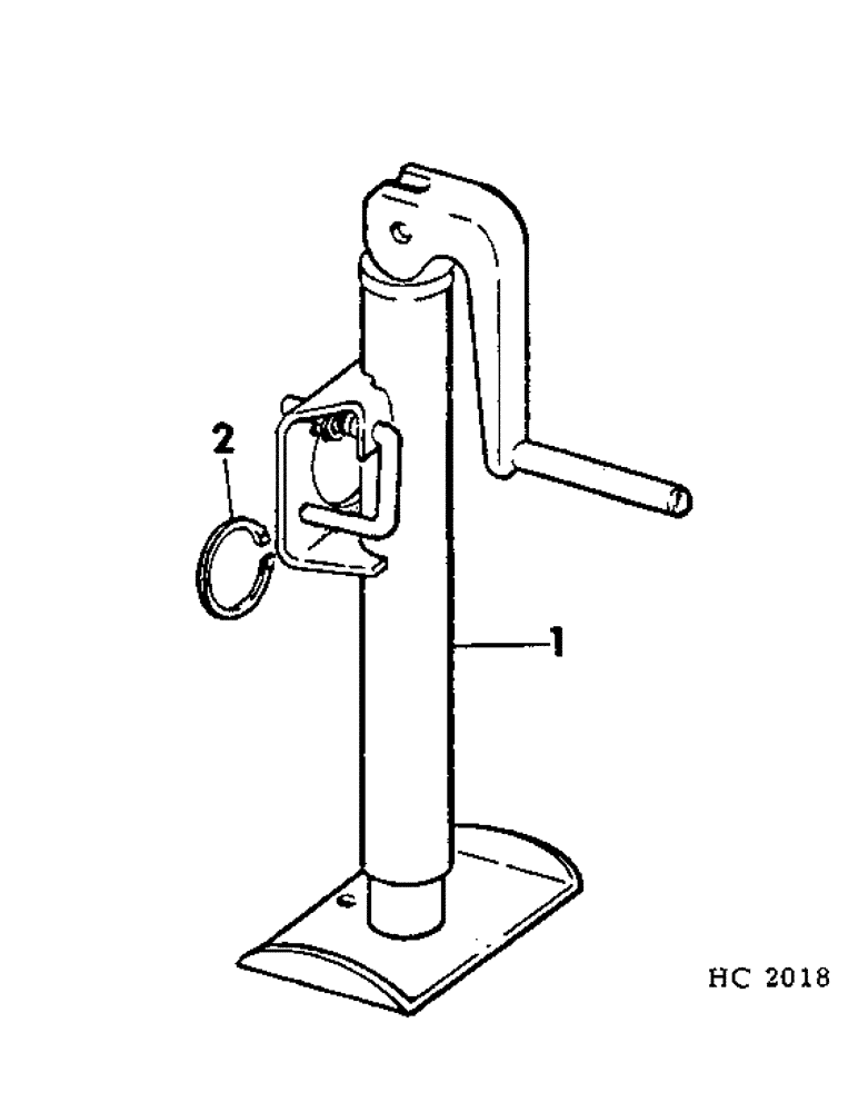 Схема запчастей Case IH 300 - (17) - HITCH JACK, FOR USE ON 16 FOOT FRONT TRIPLEXED MACHINE 