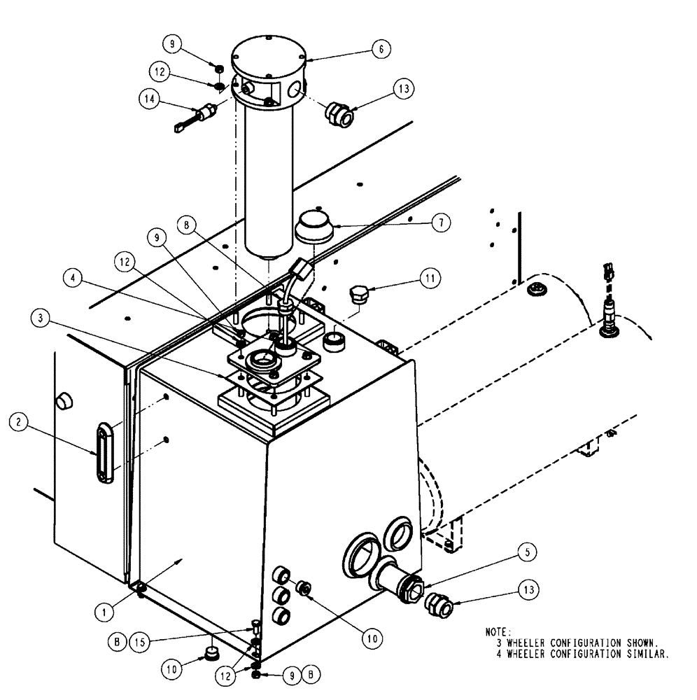 Схема запчастей Case IH FLX4010 - (06-001[02]) - HYDRAULIC TANK GROUP SN Y6T020477 AND AFTER (07) - HYDRAULICS