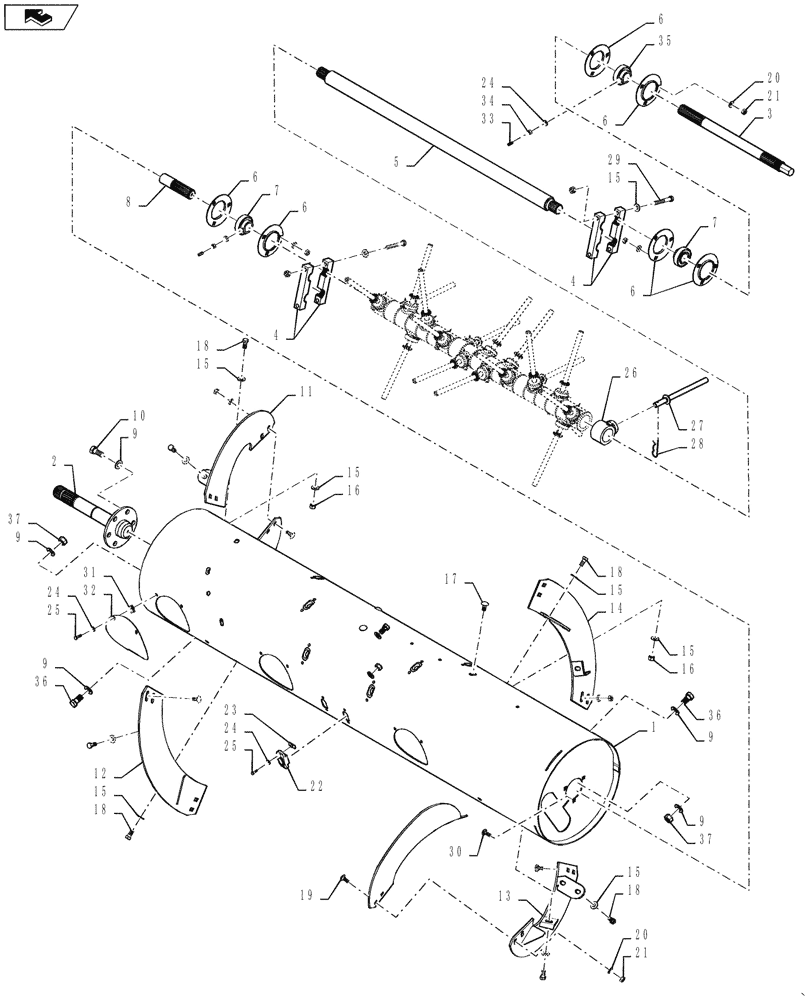 Схема запчастей Case IH 3152 - (58.120.01) - AUGER ASSEMBLY (58) - ATTACHMENTS/HEADERS