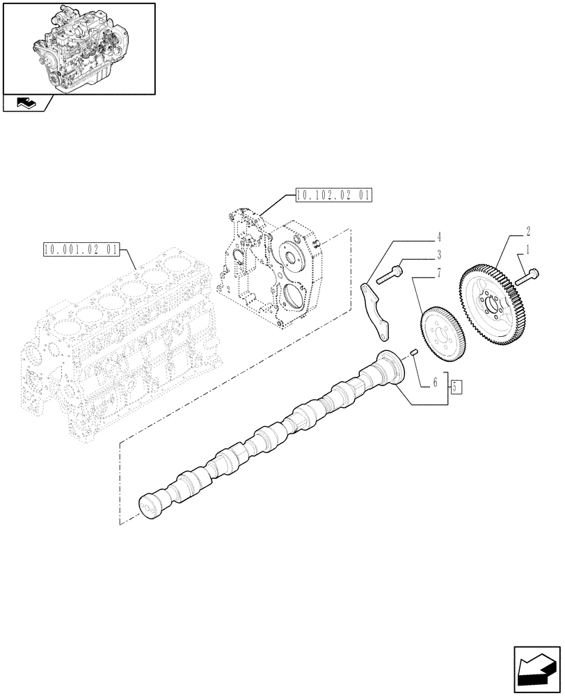 Схема запчастей Case IH F4GE9684R J603 - (10.106.01) - CAMSHAFT - TIMING CONTROL (2855736) 