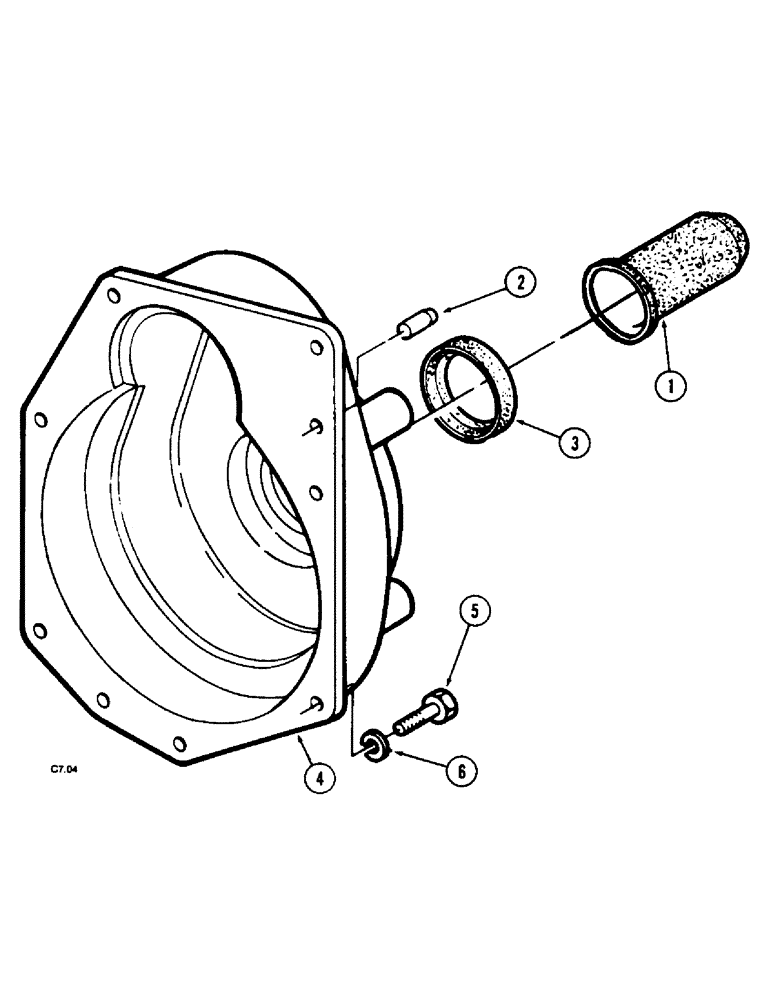 Схема запчастей Case IH 2150 - (6-052) - P.T.O. COVER, 540 RPM, 8+8 (06) - POWER TRAIN