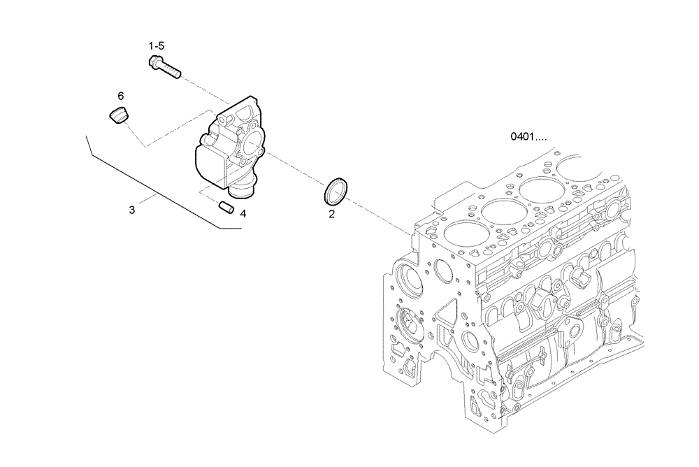 Схема запчастей Case IH F4GE0684C D600 - (3230.034) - WATER PIPE 