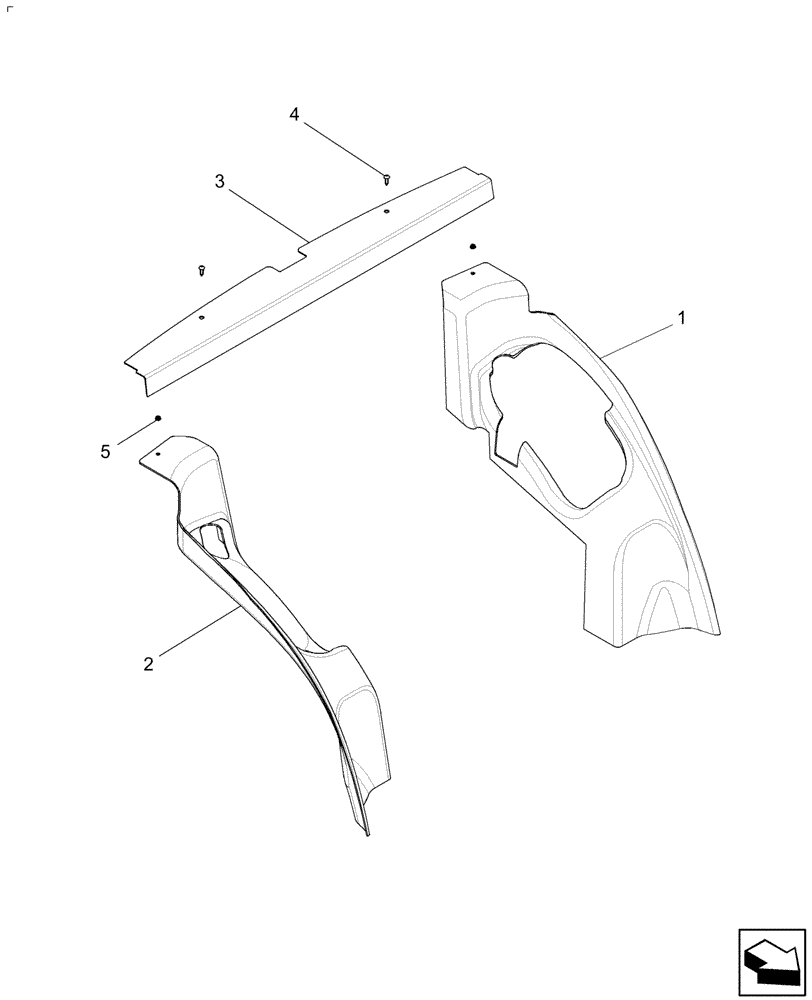 Схема запчастей Case IH FARMALL 40 - (08.01.01) - FENDER LINERS (08) - SHEET METAL