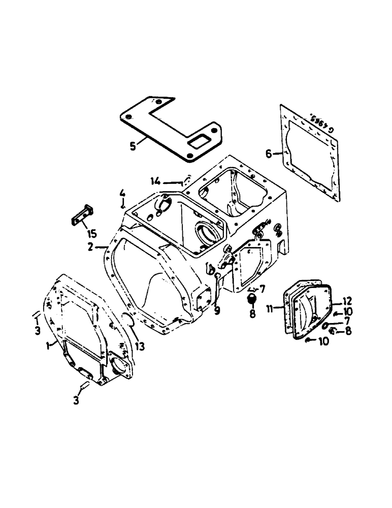 Схема запчастей Case IH 744 - (1E08) - CLUTCH HOUSING (04) - Drive Train