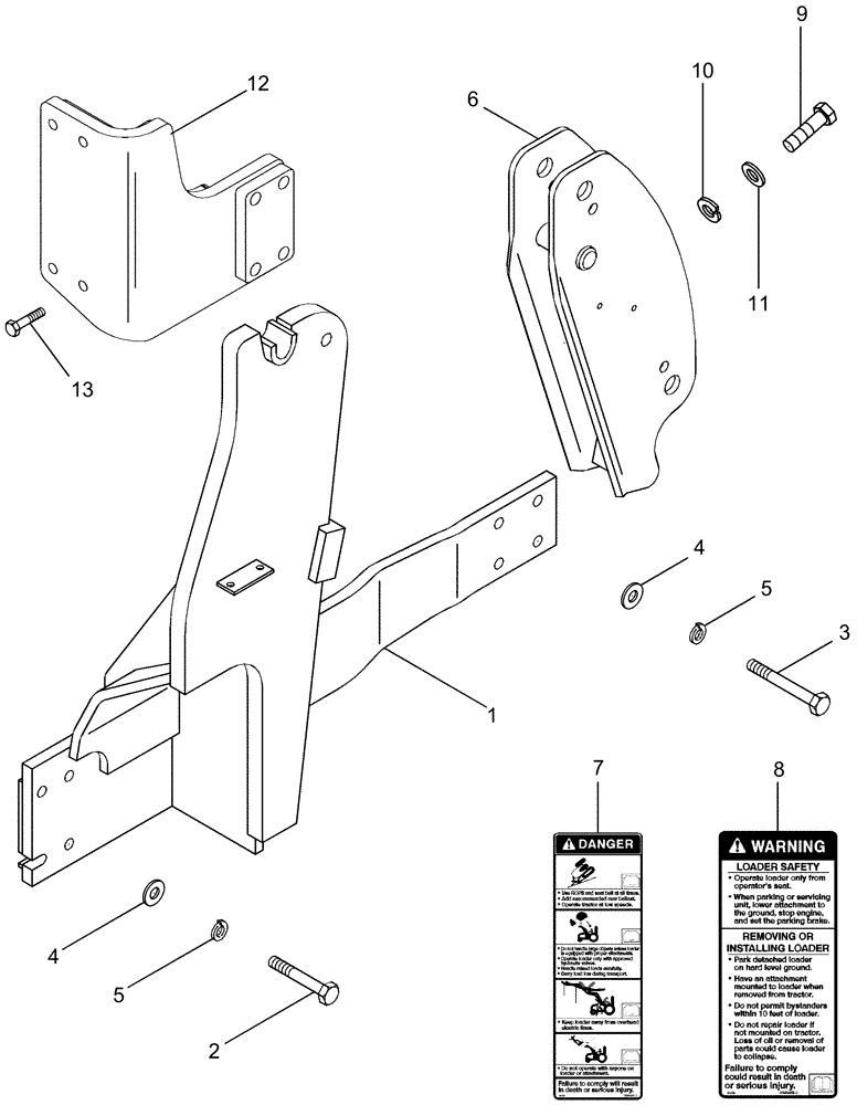 Схема запчастей Case IH LX172 - (09-04) - MOUNTING BRACKETS - MXM120 - MXM190 (09) - CHASSIS/ATTACHMENTS