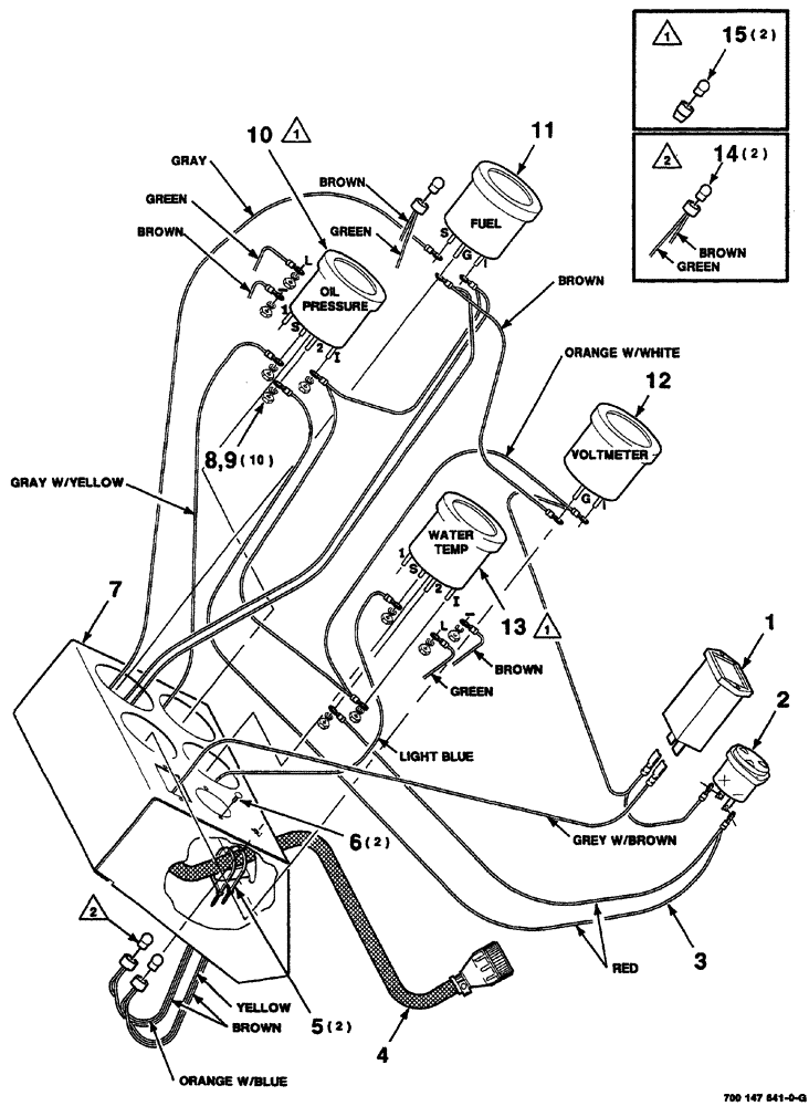 Схема запчастей Case IH 8860 - (04-04) - CONSOLE ASSEMBLY (GAUGES) (55) - ELECTRICAL SYSTEMS