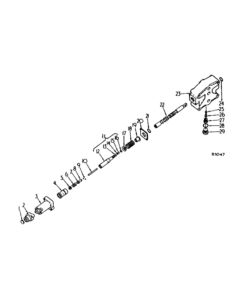 Схема запчастей Case IH 884 - (10-24) - SINGLE AUXILIARY HYDRAULIC VALVE (07) - HYDRAULICS