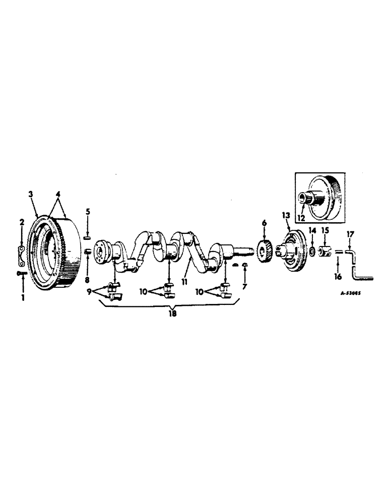 Схема запчастей Case IH C-123 - (B-19) - CRANKSHAFT AND RELATED PARTS 