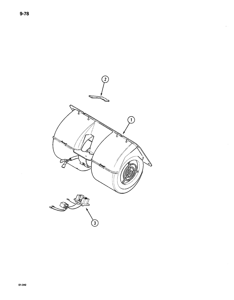 Схема запчастей Case IH 895 - (9-078) - CAB, BLOWER ASSEMBLY, AURORA (09) - CHASSIS/ATTACHMENTS