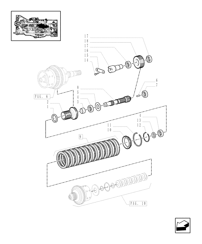 Схема запчастей Case IH MXM175 - (1.32.1/01[09]) - CENTRAL REDUCTION GEARS (03) - TRANSMISSION