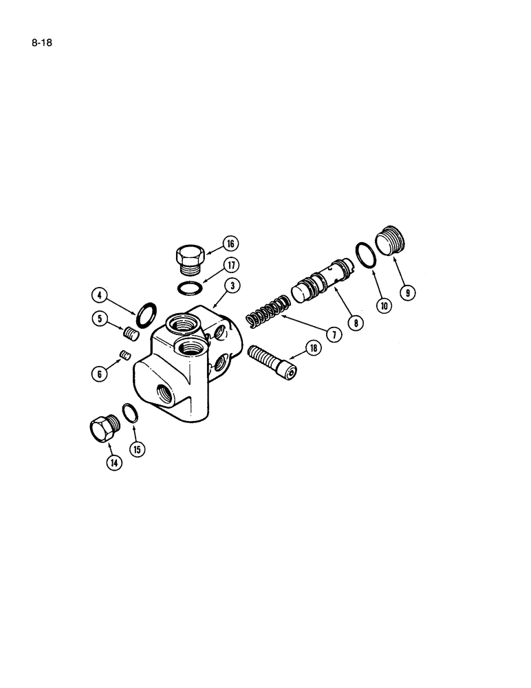 Схема запчастей Case IH 3394 - (8-18) - GEAR AND PISTON PUMP ASSEMBLY (08) - HYDRAULICS