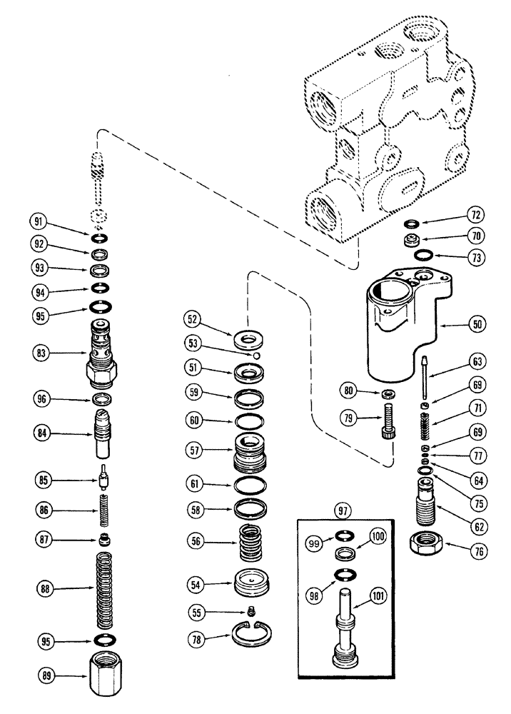 Схема запчастей Case IH 7210 - (8-066) - HYDRAULIC REMOTE VALVE ASSEMBLY, SECOND, THIRD AND FOURTH REMOTE WITH LOAD CHECK (08) - HYDRAULICS